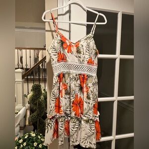 Women's Floral Spaghetti Strap Dress - Size XL SHEIN warm vacation dress NWOT
